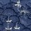 Carta da parati panoramica Waves Of Tsushima Mindthegap Indigo/Taupe WP20513