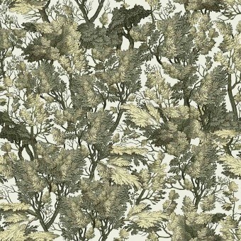 Papier peint panoramique Tree Foliage Green/White Mindthegap