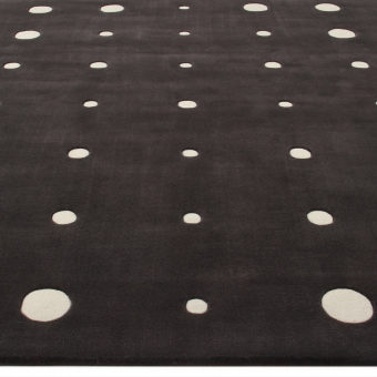 JC-4 Bubbles Black White rug by Joe Colombo 240x240 cm AMINI