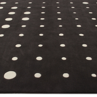 Teppich JC-5 Bubbles Black White von Joe Colombo 200x300 cm AMINI