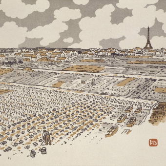 Papier peint panoramique Jardin de Grenelles