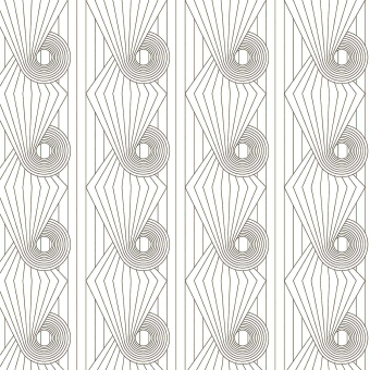 Spiral Wallpaper Black/White Erica Wakerly