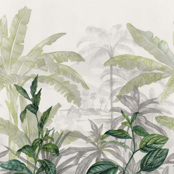 Papier peint panoramique Oléa Blanc Casamance