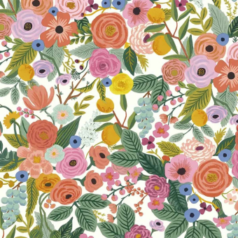 Garden Party adhesive wallpaper Rose Multi Rifle Paper Co.