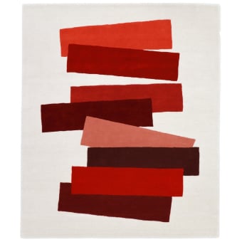 The Many Faces of Red by Josef Albers Rug