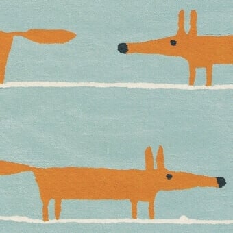 Mr Fox Aqua Rug