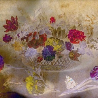Papier peint panoramique Flore 3 Multicolore Labo Léonard