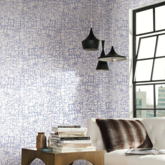 Papel pintado adhésif Cubist Cityscape