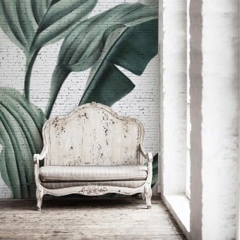 Tropical Grunge Brick Wall Panel