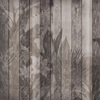 Papeles pintados Tropical Dark Wood Wall