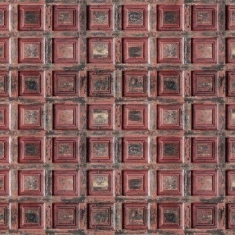 Papeles pintados panorámico Red Vintage Wood