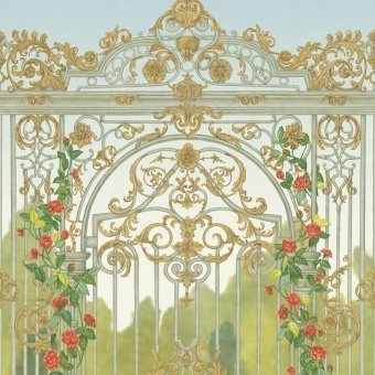 Paneel Tijou Gate Spring Green/Soft Olive/Rouge Cole and Son