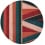 Sahara Burgundy Round Rug Ted Baker diameter 150 cm 056105150001