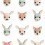 Papel pintado Forest Animals Studio Ditte White forest-animals-white
