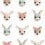 Papier peint Forest Animals Studio Ditte White forest-animals-white
