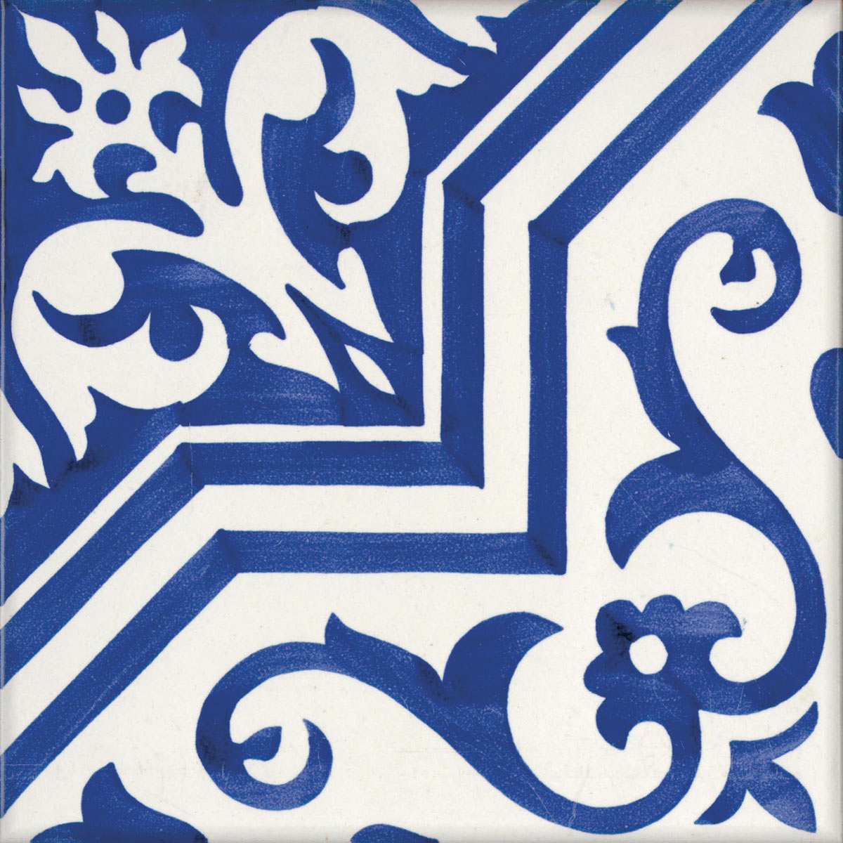 Piastrelle Autoadesive Effetto Cementine Blu - Vinile SPC Impermeabile, 16 Pezzi (22,7x22,7 Cm) - 2,4 Mq