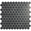 Mosaico Circle Vidrepur Black Matt 6108C