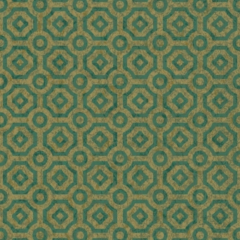 Tapete Queen's Quarter Emerald Metallic Gold Cole and Son