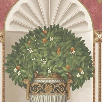 Royal Jardiniere Wallpaper Spring Green/Rose Cole and Son