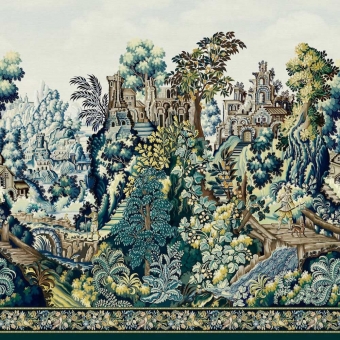 Papier peint panoramique Verdure Tapestry Viridian/Teal Cole and Son