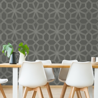 Wolsey Stars Wallpaper Chalk/Charcoal Cole and Son