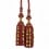 Vendôme beaded two tassels tieback Houlès Carmin 35476-9320