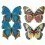 Carta da parati panoramica Butterflies Mix 8 Curious Collections Bleu/Rose CC-butterflies-mix-8
