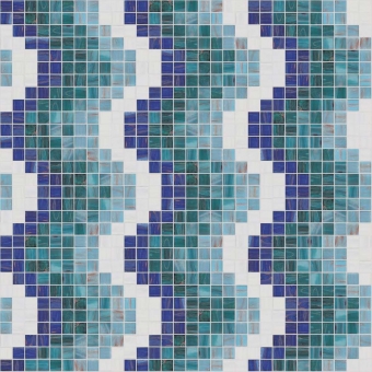 Wave Mosaic Blue Vitrex