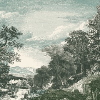 Papier peint panoramique Provincial Scenic Black York Wallcoverings