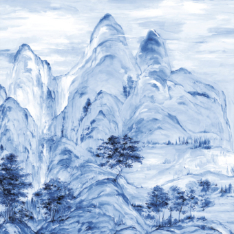 Panneau Misty Mountain Blue York Wallcoverings