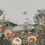 Carta da parati panoramica Floating Gardens York Wallcoverings Grey MU0263M