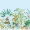 Papeles pintados panorámico Tropical Panoramic York Wallcoverings Blue MU0255M