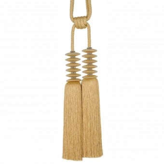 Onyx metal two tassels tieback