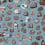 Papeles pintados panorámico Crystals Bien Fait Bluebrown BF-CRY-BLU-SM
