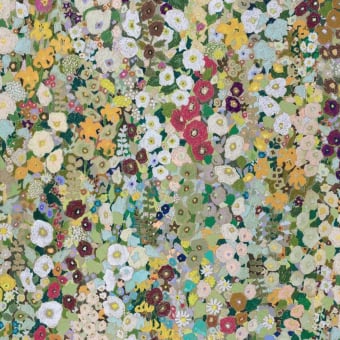 Carta da parati Hollyhocks