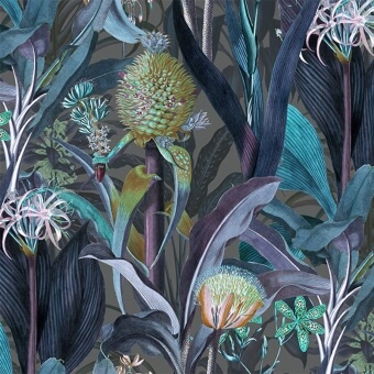 Blooming Pineapple Wallcover Peacock Arte
