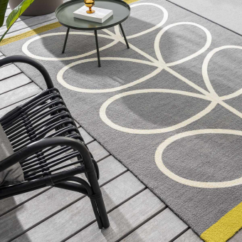 Giant Linear Stem Slate in-outdoor Rug