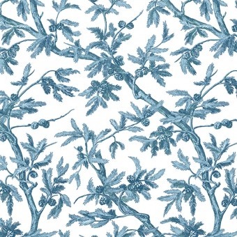 Papier peint Branches de Pin Bleu ciel Edmond Petit