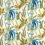 Benmore Fabric Nina Campbell Turquoise/Olive NCF4365-01