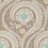 Les Indiennes Wallpaper Nina Campbell Taupe/Aqua NCW4350-03