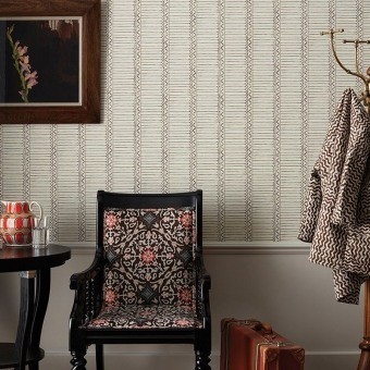 Domiers Wallpaper Charcoal/Ivory Nina Campbell