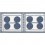 Ribetes brodé Calla 75 mm Houlès Bleu 32202-9600