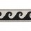 Ribetes jacquard Olympia 73 mm Houlès Noir 32203-9900