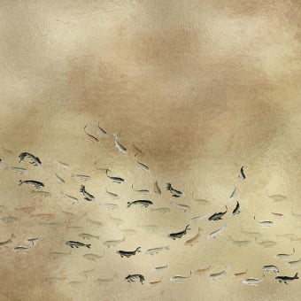 Papier peint panoramique Koi Metallics