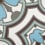 Amalia cement Tile De Tegel Snow White, Misty Blue, Fresco Green, Taupe Green, Dark Chocolate amalia-6693-14x14-1.6