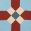 Victorian Warwick cement Tile De Tegel Ivory, Rusty Red, Slate Blue, French Blue victorian-warwick-blue-14x14-1.6