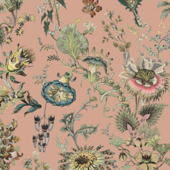 Flora Fantasia Jacquard Fabric Ecru House of Hackney