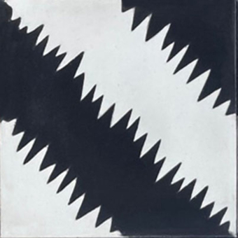 Carreau ciment Zigzag on Four Kohl, Milk Popham design