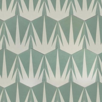 Hex Artichoke cement Tile