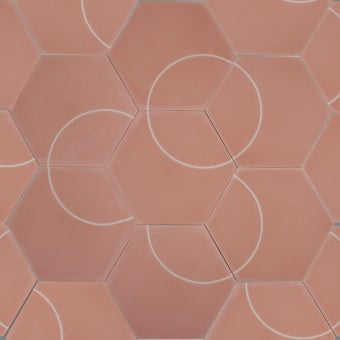 Hex Crescent cement Tile